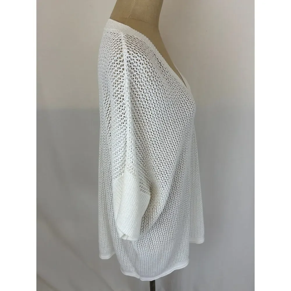 NWT Soya Concept While Cotton Linen Oversized Top Size XS #0503